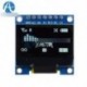 Fehér 3-5V 0.96 "SPI soros 128X64 OLED LCD LED kijelző modul Arduino