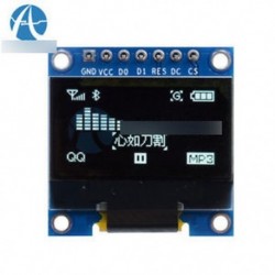Fehér 3-5V 0.96 "SPI soros 128X64 OLED LCD LED kijelző modul Arduino