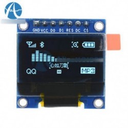 Kék 3-5V 0.96 "SPI soros 128X64 OLED LCD LED kijelző modul Arduino