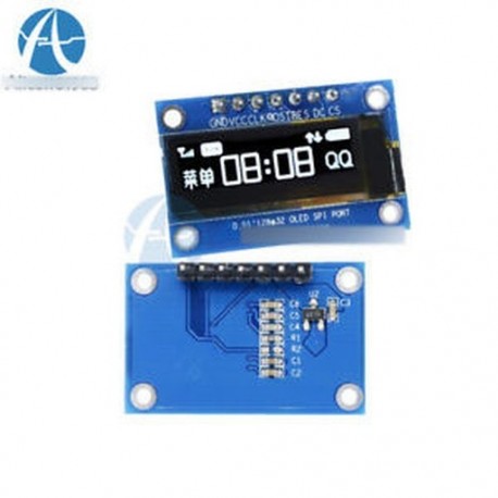 SPI 0,91 hüvelykes 128x32 fehér OLED LCD kijelző modul SSD1306 Arduino STM32  51