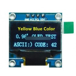 0,96 &quot I2C IIC kék sárga - 0,96 "I2C IIC SPI soros 128X64 OLED LCD LED kijelző modul fehér kék sárga