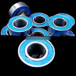 10PCS MR84RS 4x8x3mm gumi tömítésű golyóscsapágyak BLUE 4 * 8 * 3