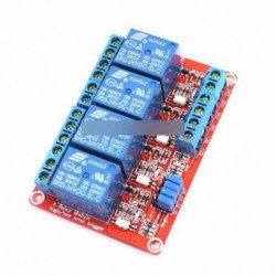 24V 4 csatornás relémodul OPTO-izolált magas és alacsony szintű triggerrel