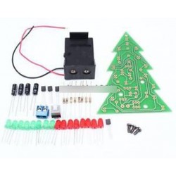 Karácsonyi fa LED villogó fény DIY készlet Piros zöld vaku áramkör LED