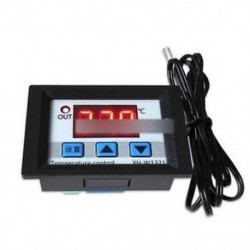12 V fekete - 12V / 24V / 220V digitális LED hőmérséklet szabályozó termosztát vezérlő kapcsoló szonda
