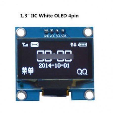 1.3 "fehér OLED LCD 4PIN kijelző modul IIC I2C interfész 128x64 Arduino