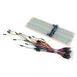 MB102 tápegység modul 3.3V 5V   MB102 próbapanel 830 pont   áthidaló kábel
