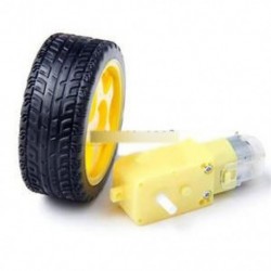 2PCS arduino intelligens autórobot műanyag keréktárcsa DC 3-6v 3v 5v 6v hajtóművel