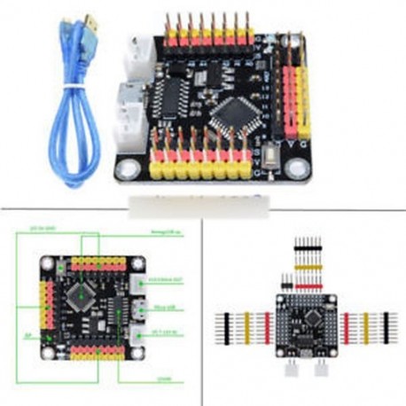 CH340G ATmega328P Nano V3.0 Micro USB 16MHz-es vezérlőkártya Arduino-hoz
