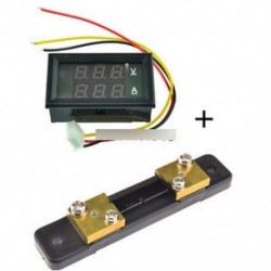 4.5-30V 0-50A Kettős LED digitális Volt mérő   50A 75mV egyenáramú váltóáramú áram ellenállás