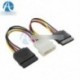 10PCS 4 tűs IDE Molex - 2 soros ATA SATA merevlemez hálózati adapter Kábelhuzal