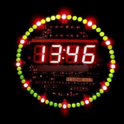 DIY DS1302 forgó LED elektronikus digitális óra készlet 51 SCM Learning Board 5V