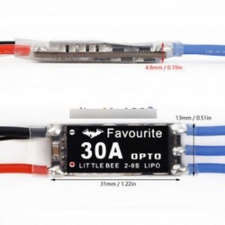 Kis Bee 20A / 30A / 40A 2-4S 2-6S LiPo erőszakos OPTO ESC elektromos fordulatszám-szabályozás