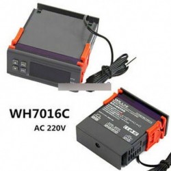 AC220V - WH7016C DC12V / 24V AC220V digitális hőmérsékletszabályozó termosztát LCD kijelző
