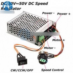 10-50V 40A PWM egyenáramú motor fordulatszám-szabályozó CW CCW reverzibilis impulzusvezérlő