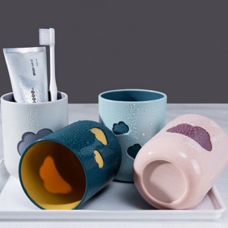 Északi stílusú utazási hordozható pár fürdőszoba készlet műanyag fogkefetartó tárolószervező pohár