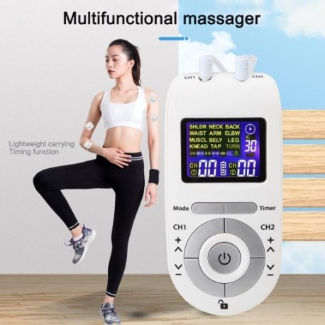 TENS EMS Unit Therapy 4 elektródapadok Fájdalomcsillapító impulzusmasszázs Izomstimuláció Electroestimulador