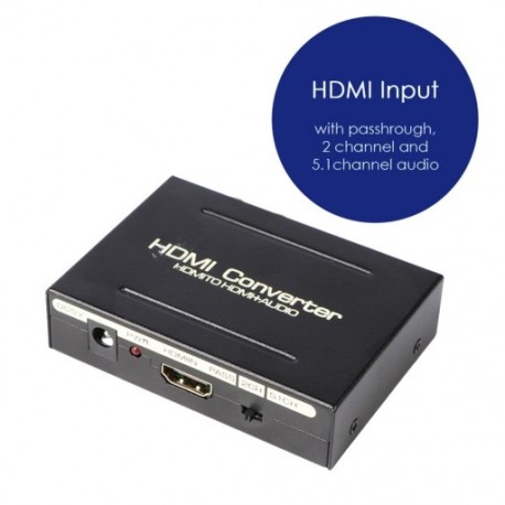 HDMI Audio Extractor Splitter SPDIF optikai RCA sztereo L / R analóg konverterhez