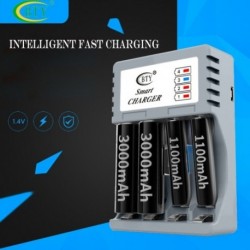 Univerzális töltő AA és AAA tölthető 4Ports NiMH NiCd akkumulátor töltő Intelligens utazási töltő