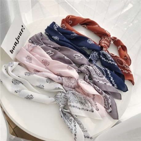 70 * 70 Paisley Retro  selyemszövet Foulard téri sál Neckerchief Satin Bandana