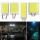 12 V-os, 24SMD COB LED-es panel Autó belső tér olvasólámpa izzó fény kupola T10 adapterrel festoon alap