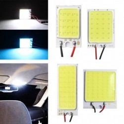 12 V 48SMD COB LED-es panel autóautó-belső belső olvasólámpa izzó fény kupola T10-es adapterrel