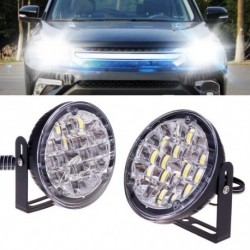 2 db 12V 18LED autó rugalmas nappali menetjelző lámpa LED DRL ködlámpa kerek villanykörte
