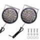2 db 12V 18LED autó rugalmas nappali menetjelző lámpa LED DRL ködlámpa kerek villanykörte