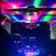 Mini 4LED forgó gömbös USB LED színpadon színes, könnyű autós DJ party kivetítő lámpa eszköz
