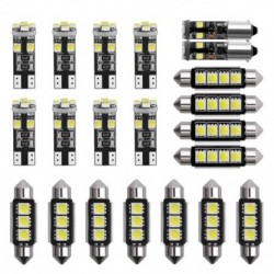 21 db-os autós LED belső világítású kupola lámpakészlet rendszámtábla izzó