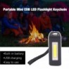 USB töltéssel hordozható Mini COB LED zseblámpa kulcstartó lámpa kemping kültéri fáklya