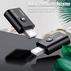 Bluetooth 5.0 audio adó adó-vevő adapter 3.5 mm-es USB-vel a TV PC Car AUX-hoz