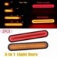 1 db-os LED áramló utánfutó fékvilágítás, vízálló Neon Halo gyűrűs hátsó fék stop index soros lámpa