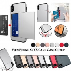 IPhone X / XS tok, kártyafoglalat leszerelhető, ütésálló vékony borító