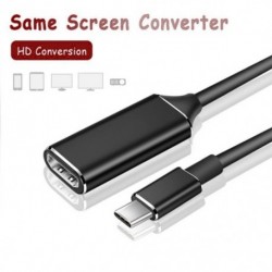 C típusú USB-kábel adapter 4 kHz-es 30Hz-es USB 3.1-es HDMI-kábelhez hím-női konverter PC-s számítógép-TV-kijelzőhöz