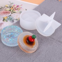 Szilikon tároló doboz epoxi gyanta penész DIY kristály forma kerek doboz penész ékszerek készítéséhez eszközök