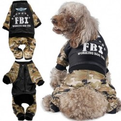 Őszi és téli álcázás Az FBI kisállat ruhái vastag, meleg kutyaruhák Négy lábú pamutruházat Kisállat ruházat