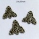 Kelta Triskelion Charms, 10db nagykereskedelem 19 mm-es antikolt bronz bevonatú csatlakozó