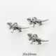 10 db mini aranyos 3D-s dinoszaurusz elbűvöli az antik ezüst tónusú medálokat, amelyek 20x10 mm-es méretűek