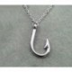 1 PCS ékszer Fishhook nyaklánc horog nyaklánc halászati ékszer horgász nyaklánc