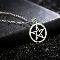 Vintage Pentagram nyaklánc medál vallásos természetfeletti nyaklánc ékszerek