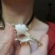 *1 - Természetes kagyló nyaklánc Tengeri kagyló kagyló medál gallér Choker strandlánc ékszerek