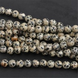 Dalmation Spot - Természetes drágakő kerek kő laza gyöngyök tétel 4mm 6mm 8mm 10mm barkács ékszerek készítése