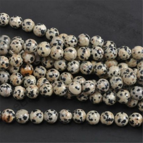 Dalmation Spot - Természetes drágakő kerek kő laza gyöngyök tétel 4mm 6mm 8mm 10mm barkács ékszerek készítése