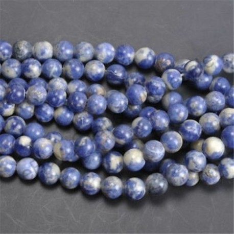 Sodalite - Természetes drágakő kerek kő laza gyöngyök tétel 4mm 6mm 8mm 10mm barkács ékszerek készítése