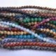 Red Agate - Természetes drágakő kerek kő laza gyöngyök tétel 4mm 6mm 8mm 10mm barkács ékszerek készítése