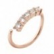 Rose Gold - Orrgyűrű fülkarika Tragus Helix porc fülbevaló kristály rozsdamentes acélból
