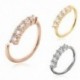 Rose Gold - Orrgyűrű fülkarika Tragus Helix porc fülbevaló kristály rozsdamentes acélból