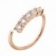 Rose Gold - Orrgyűrű fülkarika Tragus Helix porc fülbevaló kristály rozsdamentes acélból