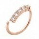 Rose Gold - Orrgyűrű fülkarika Tragus Helix porc fülbevaló kristály rozsdamentes acélból